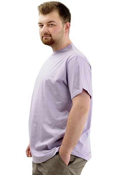 ModeXL Ανδρικό μπλουζάκι - Crew Neck, Λιλά, Plus Size, Mode XL 20031