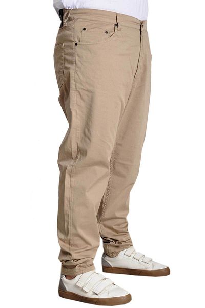 ModeXL Mode Xl Παντελόνι Μεγάλο Μέγεθος Λινό 5 τσέπες Milano Classic 20902 Μπεζ