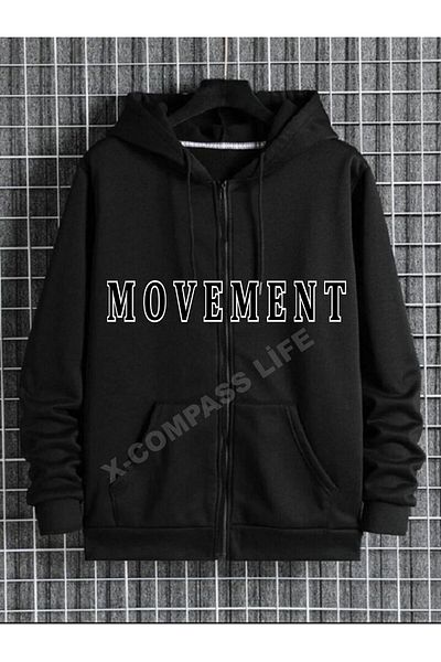 x-compass life Movement Printed Unisex Oversize Ζακέτα με φερμουάρ