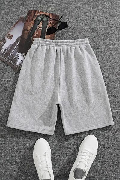 Harmandar Teddy Bear Printed Grey Single Pocket Γυναικείο/Ανδρικό σορτς