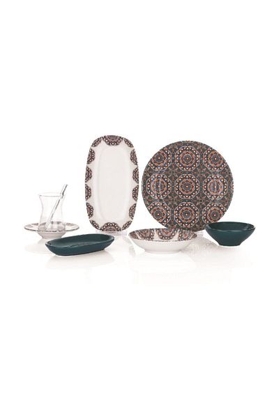 Schafer Sophie 32 Piece Orange Breakfast Set