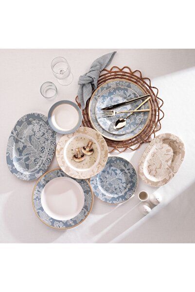 Schafer Volte Yemek Takımı 55 Parça-Mavi