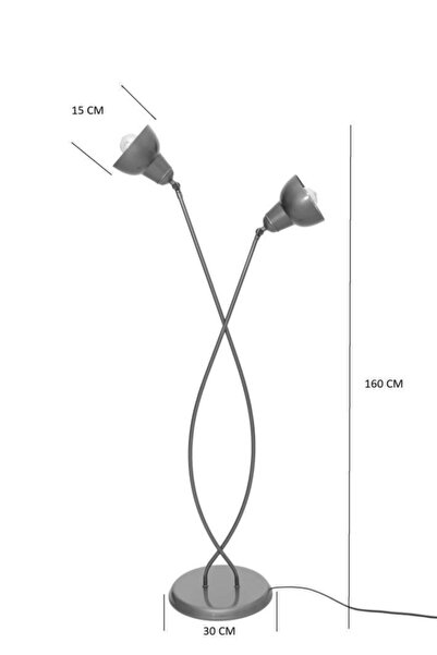 Umur Aydınlatma Lav 2'li Siyah Lambader
