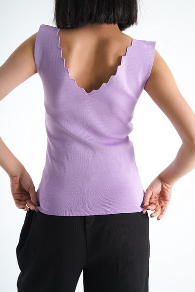 Moda Değirmeni Lilac Knitwear Crop Tank - Ladder Collar, Women, BG1193-325-0001