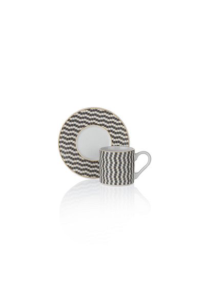 Schafer Fun 6-Person Coffee Cup Set-12 Pieces-grey