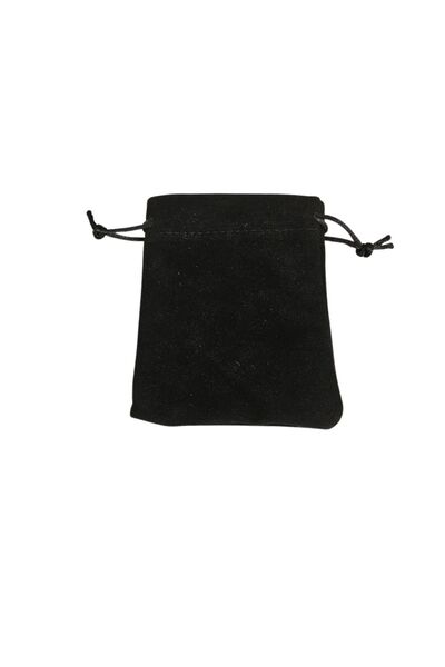 ÖZER KUTU Süet & Kadife Duble Kese Siyah 10 Adet 9x12 cm Takı, Altın Kesesi (...