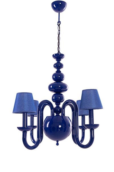 Umur Aydınlatma Roda 4'lü Parlement Mavi Şapkalı Sarkıt Avize