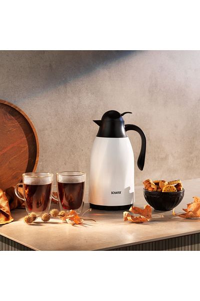 Schafer Kitchenhouse 1.3 L Glass Thermos-White