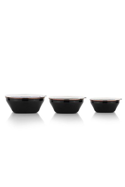Schafer Retronomy 6-Piece Black Square Storage Container - Set of 3
