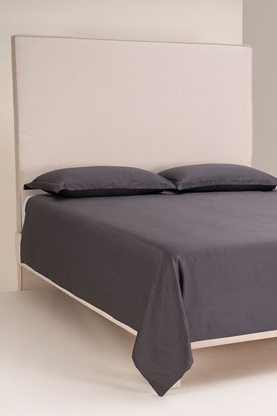 Penelope Anthracite Lia Series - 100% Cotton Satin Duvet Cover Set 240X220 cm