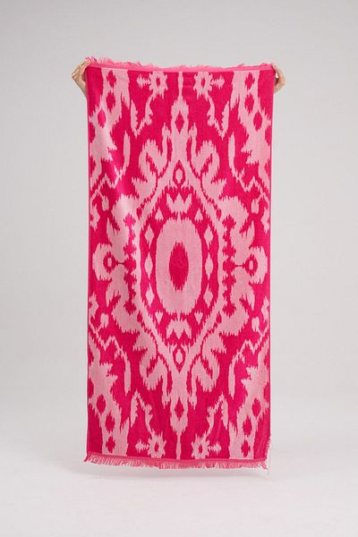 Homelover 100% βαμβάκι - Boho Summer Pink Ethnic Πετσέτα θαλάσσης - Πετσέτα πισίνας - 80x160cm