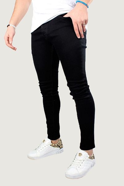ZARAZA Denim Trousers Lycra Flexible Black Silm Fit Slim Cut