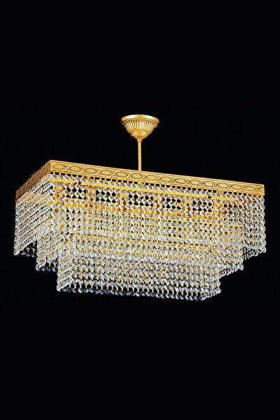 Avize çarşısı Vensai Kristal Taşlı Gold Avize Bs.2780-58-60