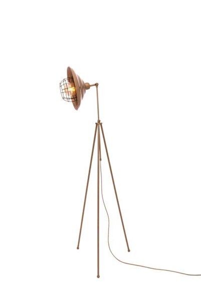 Umur Aydınlatma Tripod Dayton Şapkalı Tel Detaylı Bakır Eskitme Lambader
