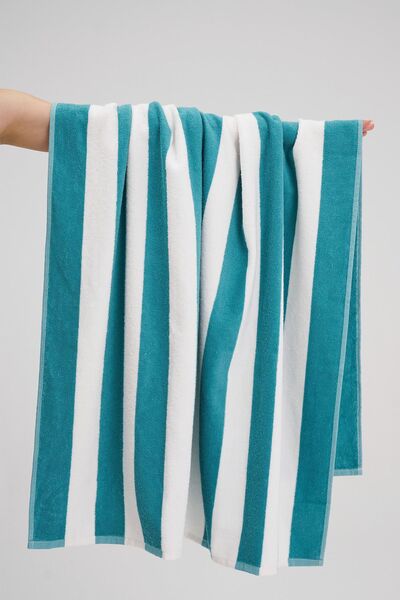 Homelover Sunset Glow ριγέ 100% βαμβακερή πετσέτα παραλίας και πισίνας - Πετσέτα παραλίας - 95x145cm