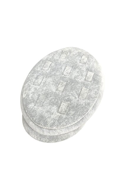 ÖZER KUTU Yüzük Standı ,tablası Gri Süet (10 Tırnaklı)