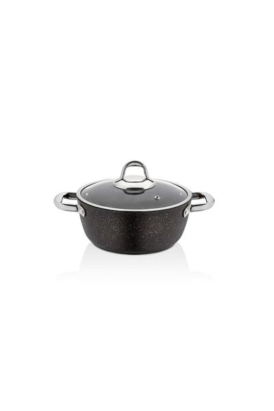 Schafer Galaxy Tech Fireproof Non-Stick Deep Pot 20 Cm 2 Pieces Black