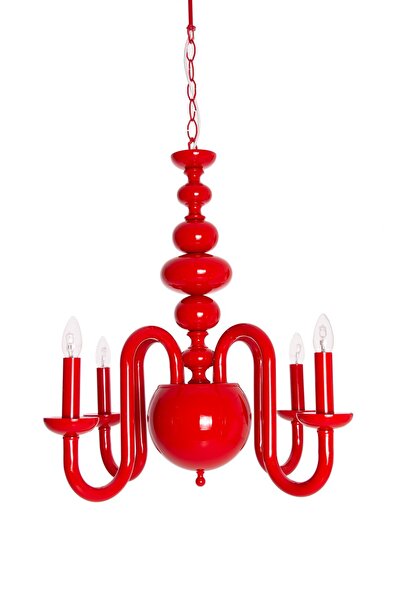 Umur Aydınlatma Roda 4'lü Kırmızı Lüks Sarkıt Avize