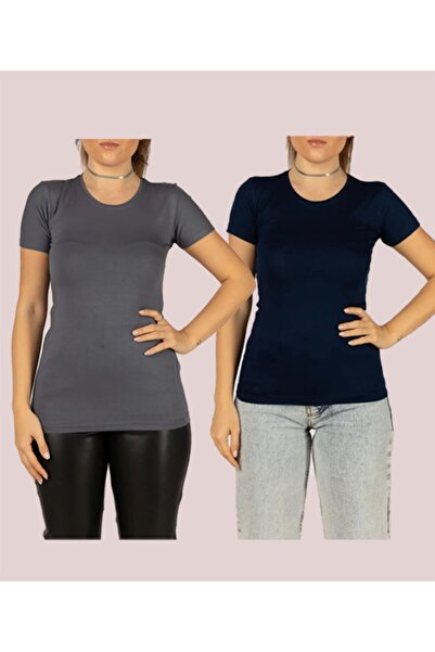 FATELLA Body pentru femei - Body elastic din Lycra cu decolteu rotund, mânecă...