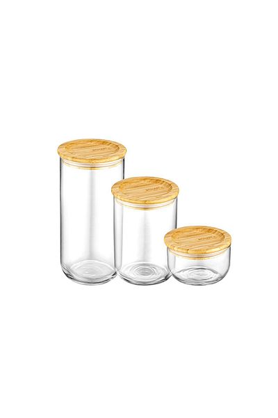 Schafer Vera 3-Piece Glass Storage Set 6 Pieces