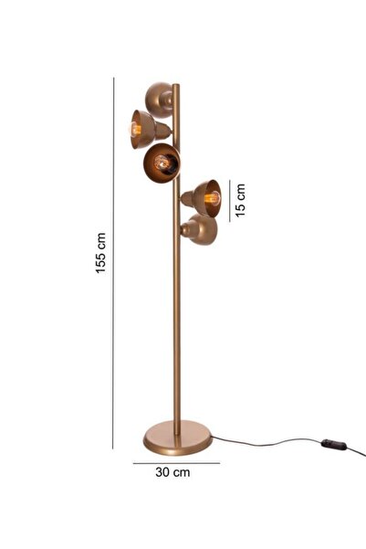 Umur Aydınlatma Lav 5'li Eskitme Sıralı Lambader