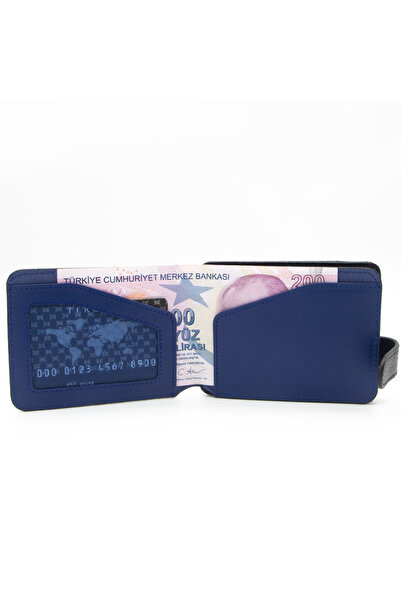 Tergan Men's Leather Wallet 1658U6M - Black/Sax