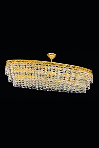 Avize çarşısı Baleo Kristal Taşlı Gold Avize Bs.2778-58-100