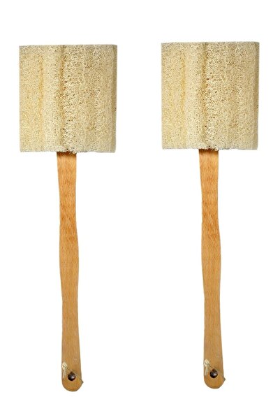 TrendMilano 2 عصا خشبية من ألياف اليقطين للاستحمام وحقيبة الظهر