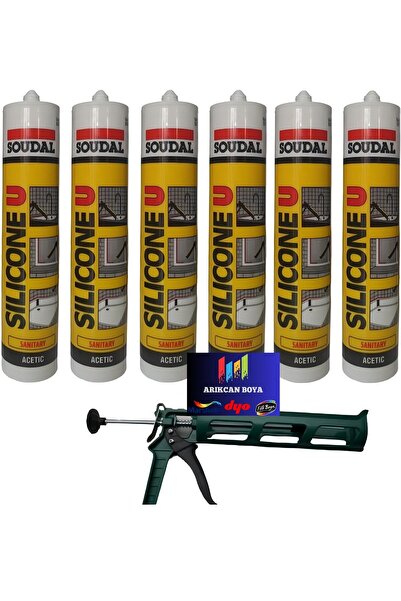 Soudal 6 Adet Soğuk Silikon Tabanca Hediyeli 280 Gr