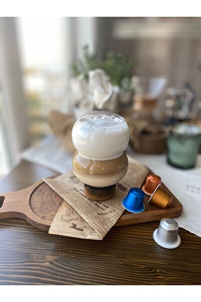 MİS KİTCHEN كوب بوروسيليكات مقاوم للحرارة سعة 520 مل - كوب قهوة مموج وعرض - ق...