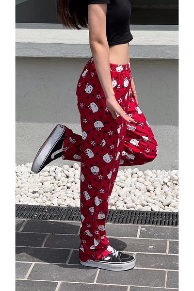 Touz Moda Pantaloni de sport cu modele Hello Kitty