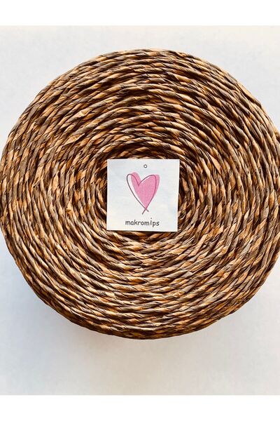 Makromİps 250 gr Premium Natural Kraft Knit - Φυσική τσάντα με νήματα Raffia Supla Basket Hat