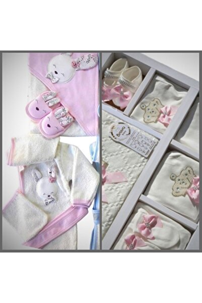 Gaye Bebe طقم رداء حمام مطرز على شكل أرنب و11 قطعة إصدار المستشفى
