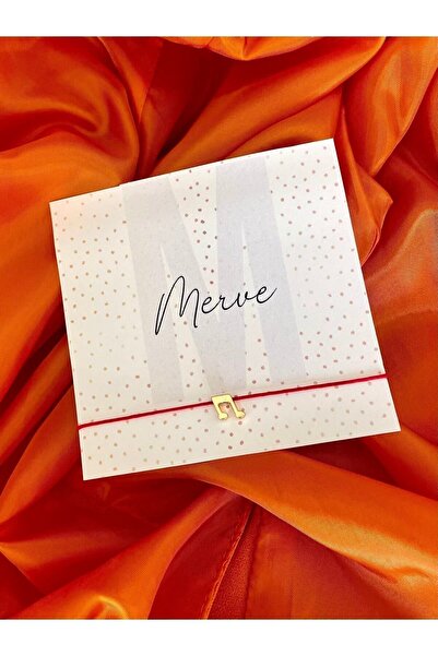 LikyaDükkan Isme Özel Kartlı Altın Rengi Kaplama Bordo Ipli Nota Figürlü Bile...