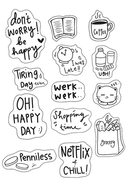 LikyaDükkan Cvjetni cvetovi, dobro raspoloženje, specijalni dizajn, nalepnica...