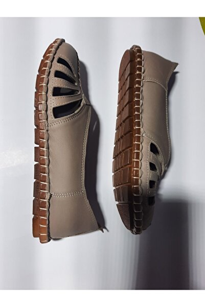 KAPAR Εσωτερικά και εξωτερικά Γνήσιο δέρμα Γκρι Χρώμα Ορθοπεδικές Σανδάλια Μπαλαρίνας