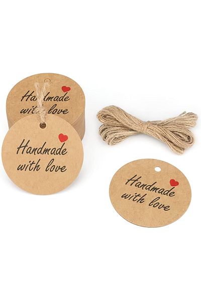LikyaDükkan Multiple 50 Pieces Gift Packing Cards Shipped with Rope