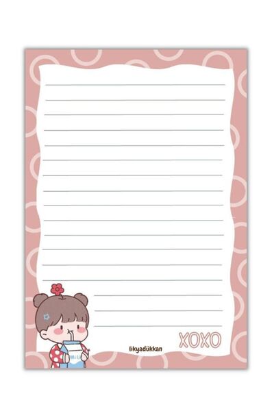 LikyaDükkan Memopad Pull-Pull A4 Size 50 Sheets Notepad