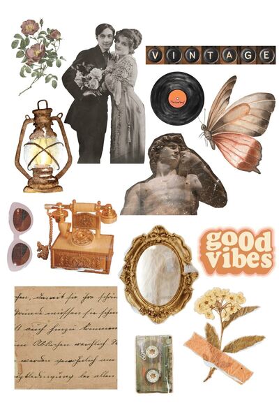 LikyaDükkan Αυτοκόλλητο με ετικέτα με παλιό σχέδιο ρετρό σχεδίασης