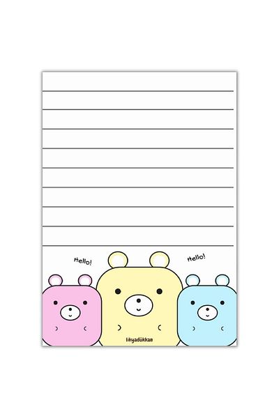 LikyaDükkan Bloc de note Memopad Pull Tear Dimensiune A5 50 de coli