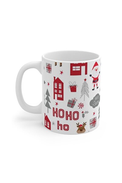 LikyaDükkan Noel Yılbaşı Ho Ho Ho Merry Christmas Kupa Mug