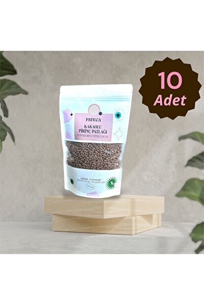 pateca Şekersiz Kakaolu Pirinç Patlağı, 230gr X 10