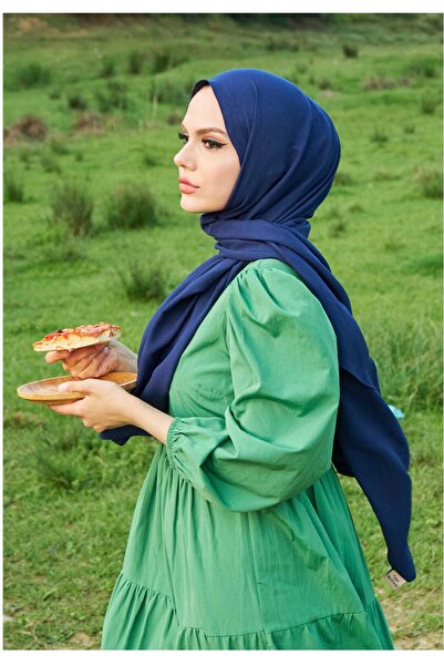 Mides scarf Βαμβακερό σάλι Cazz Navy Blue