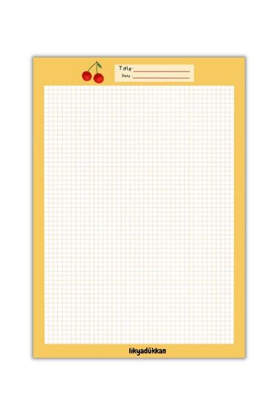 LikyaDükkan Memopad Pull-Pull A4 Size 50 Sheets Notepad