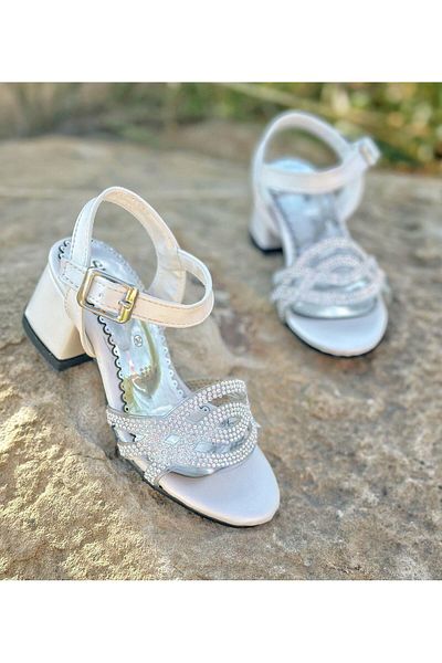 Surpie Shoes Evening Dress Heeled Shoes for Kids