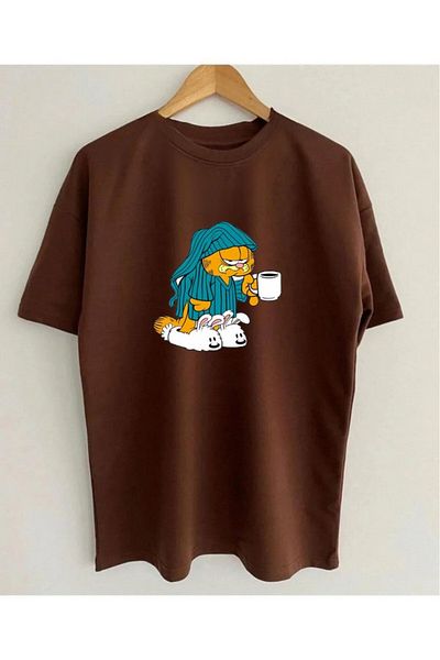 Evomind Μπλουζάκι Garfield Printed Unisex Oversize - Sleeping Bag