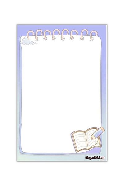 LikyaDükkan Bloc de note Memopad Pull Check dimensiune A6