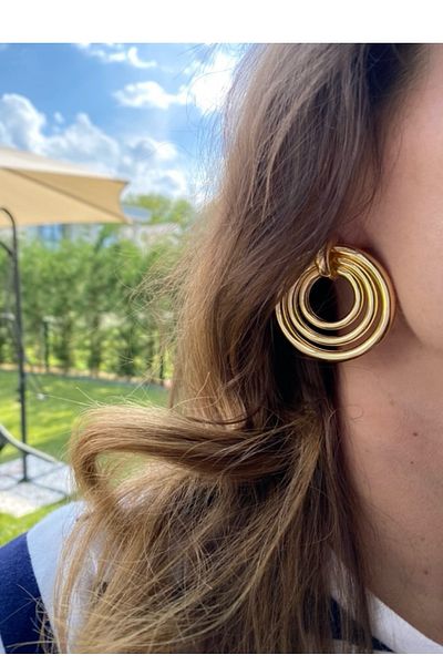 gaila design Big Hoop Circle Earrings