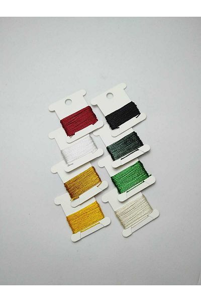 Eskişehir hobi sanat 0,6 mm - 16 μέτρα 8 χρώματα Σύνολο κορδόνι χάντρες προσευχής