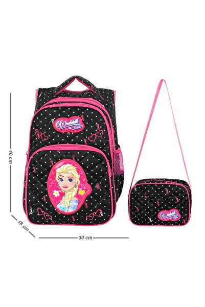 barberri حقيبة تقويم العظام بنمط فتاة الثلج للمدرسة الابتدائية - مع حقيبة غدا...